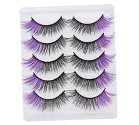 Baluue 5paires Faux Cils Naturels Fausse Avec Boîte Extensions De Cils Pour Regard Éblouissant Et Glamour