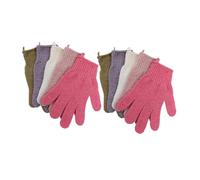 Baluue 5paires Gants De Exfoliants Double-sided Épais Pour Bain Lot De Accessoires De Soins Du Corps à Doigts Faciles à Utiliser Nettoyer