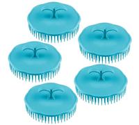 Baluue 5pcs Brosse à Cheveux, Brosses Ronde DéMêLantes Coiffure Anti-Statique, Scalp Massager Shampoo Brushes Hommes Barbe Peigne Scalp Pour Pet Shower Toilettage Salon