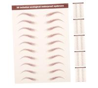 Baluue 6 Feuilles Autocollants Sourcils Autocollants Imperméables Effet Naturel Tatouage Temporaire Faux Sourcils Auto-adhésifs pour Maquillage Femmes Forme Réaliste et Longue Tenue
