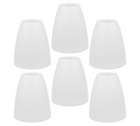 Baluue 6 Pièces Abat-jour en Plastique Blanc Forme de Dôme pour Lampe de Table et Veilleuse, Design Élégant et Installation Facile, pour Camping et Chambre à Coucher