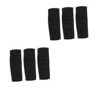 Baluue 6 Pièces bandeau de spa pour femme bandana headband bandeau en serviette extensible ruban adhésif noir bandeau cheveux bandeau sport bandeau spa bandeau de spa facial Black