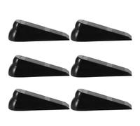 Baluue 6 pièces Door Stop Wedges Plastic No-drill Non-slip Small Door Stoppers For Home Office School Floor Protection