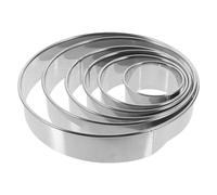 Baluue 6 pièces Lot de Inox Ronds pour Pâte Moules Pâtisserie Pratiques pour Découpe de Peau de Raviolis Accessoires Cuisine Maison