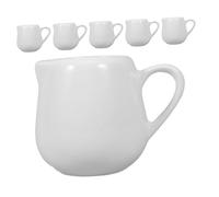 Baluue 6 Pièces Pichet Crémier Céramique Mini avec Poignée Petit Pot à Lait Porcelaine Blanc pour Sauce Gravy et Espresso Ustensile Polyvalent pour Cuisine Bar et Petit Déjeuner