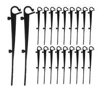 Baluue 60 Pièces Clip de Fixation pour Filtre de Gouttière, Support de Grille Anti-obstruction, Abs Noir, Crochet Droit, Installation Facile, Résistant la Corrosion, pour Gouttières