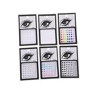 Baluue 6feuilles Autocollants Acrylique Pour Et Visage De Gemmes Faciales Pour Maquillage Décorations De Festival Autocollants De Bijoux De Peau Divers Et
