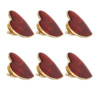 Baluue 6pièces Broche Cœur Rouge Métal Épingle Décorative Forme de Cœur Accessoires pour Femme Cadeaux de Saint-valentin et Anniversaires
