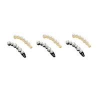 Baluue 6pièces Clips De Cheveux Pour Queue De Cheval Accessoires Élégants Pour Et Femmes Barrettes De Mode Noir Et