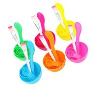Baluue 6pièces Kit De Bols à Masque Facial Avec Masques Et Cuillères Doseuses Outils Diy Pour Soins Peau Et Beauté