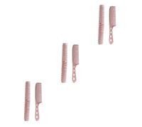 Baluue 6pièces Peigne Acier Inoxydable Professionnel Peigne Fin De Coiffure Organisateur De Spray Capillaire Rose Grand Format Rose Chaque