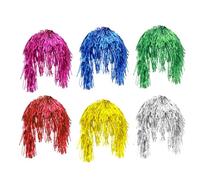 Baluue 6pièces Perruque Tinsel Colorée Pour Fête Accessoire Métallique Décoratif Pour Cheveux Pour Cosplay Et Événements Spéciaux