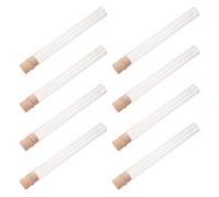 Baluue 8 Pièces Bocal de Mémoire pour Poils d'animaux avec Couvercle Hermétique, en PC et Bois, pour Collecte Sécurisée de Moustaches et Poils Lors Coupe