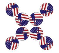 Baluue 8 pièces Broches Statue Liberté Émaillées Métal Lot de Drapeau Américain Patriotique Résistant pour Juillet et Célébrations Memorial Day