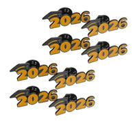 Baluue 8 Pièces Épingle en Émail pour Remise de Diplôme 2026 en Alliage de Zinc Élégante, Accessoires Vestimentaires pour Célébrations et Présents de Remise de Diplômes