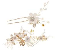 Baluue 8 Pièces peigne à cheveux de mariée cheveux de mariée fleur d'or accessoires pour femmes de mariage décor d'époque accessoires pour cheveux peigne de mariée peigne pour la mariée
