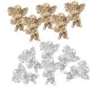 Baluue 80 pièces Nail Charms Manicure Angel Design Embossed Vintage Baroque Decorations For Women Nails DIY Craft Accessories