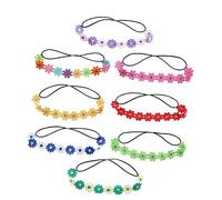 Baluue 8pièces Bandeaux Élastiques Fleurs Colorées Accessoires De Mode Pour Femmes Couronnes Élégantes Pour Anniversaires Et Événements Spéciaux