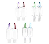 Baluue 8pièces Bouteilles De Voyage Étanches Avec Porte-clés Contenants Pratiques Pour Shampooing Et Gel Douche