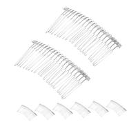 Baluue 8pièces Peigne à Cheveux Argenté Peignes Vintage Pour Mariage Accessoires Pour Coiffure Fine Et Cheveux Clips Pour Chignon Et Voile De Mariée