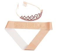 Baluue Accessoire de Célébration Du 60e Anniversaire Ensemble de Ceintures Et Couronnes pour Femme Décoration Unique