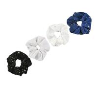Baluue Accessoires Coiffure Élégants Chic et Flexibles pour Femmes et Filles 4 Pièces Élastiques Cheveux Étoiles en Tissu pour Occasions Spéciales et Cérémonies