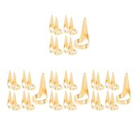 Baluue Accessoires Pour Ongles 40 Pièces Outil De Cheveux Anneaux De Sélection De Cheveux Anneaux De Séparation De Cheveux Portables Tresses De Point D'anneau De Griffe De Alliage De Zinc Golden