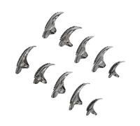 Baluue Anneaux Griffe D’ongle Strass Noir Pour Halloween, 10 Pièces, Alliage De Zinc Solide, Accessoire Costume Gothique Punk Adulte, Décoration D’ongles Fête