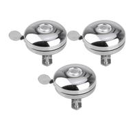 Baluue Argenté Sonnette de Vélo 3 Pièces Rétro en Métal | Base à Visser, Installation Facile, Finition Chrome Argentée, pour Route et Sorties Extérieures