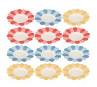 Baluue Assiettes de Fête en Carton Fleurs 150 Pièces | Papier Léger, Forme Fleur Élégante, Usage Buffet et Table de Réception, pour Parents et Traiteurs
