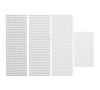 Baluue Autocollants Nacrés pour Maquillage du Visage et Ongles, 4 Feuilles Autocollantes Perles Auto-adhésives Argentées 3mm, 4mm, 5mm et 6mm, Décoration Visage pour Fête et Bricolage,