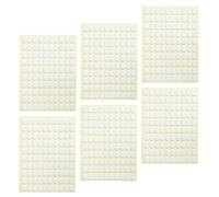 Baluue Autocollants pour Ongles Double Face Lot de 6 Feuilles Transparentes Ovales pour Pose d'Extensions d'Ongles sans Trace