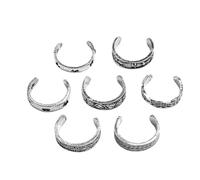 Baluue Bague D'orteil Sculptée Creuse En Alliage Métal Vintage, Petite Bague D'orteil Légère Pour Femme, Lot De 14 Pièces, Pour Décoration Pied Et Présent