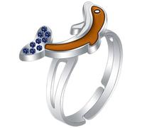 Baluue Bague Humeur Femme Homme Réglable Anneau Dauphin Changement Couleur Sensible Température Élément Émotionnel Mode