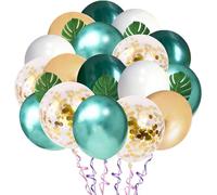 Baluue Ballons De Décoration Tropicale 60pcs, Kit Guirlande Arche Ballon En Latex, Vert Forêt Et Doré, Matériau Sûr, Pour Fête Baby Shower, Anniversaire Et Décoration Intérieure