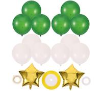 Baluue Ballons Sapin de Noël 93 Pcs Ensemble Fête Décorations Vertes en Aluminium et Latex Kit Complet pour Décoration Maison École et Événements Festifs de Noël