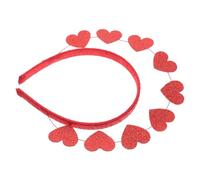 Baluue Bandeau de Cœur Rouge pour Femme, Accessoire Cheveux Fête Saint-valentin, Serrage-tête Léger et Décoratif pour Événement Festif, Bandeau Mode pour Célébration Romantique