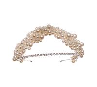 Baluue bandeau de perles hair charms hair toppers Coiffe de mariée coiffe de perles de mariage cerceau de cheveux en strass perle femme bandeau de mariage femme fil de fer blanche