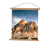 Baluue Barre Magnétique Bois Massif pour Affiche DIY Support Suspendu Aimanté pour Poster Cadre Accrochage Sans Dommage Compatible Tableaux et Impressions Plates