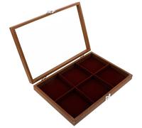 Baluue Boîte à Bijoux Bois Vintage avec Compartiments Organiseur Empilable pour Bracelets Bagues et Boucles Oreilles Coffret de Rangement Robuste et Élégant pour Bijoux