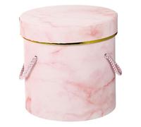 Baluue Boîte à Fleurs Ronde Couvercle, Jardinière d'Emballage Floral Cylindrique, Seau à Bouquet Facile à Transporter, Résistant la Décoloration, Décoration Intérieure et Extérieure