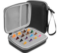 Baluue Boîte à Médiators pour Guitare et Basse Étui Compact Noir et Gris avec Ergonomiques Paquet de Rangement Portable pour Accessoires de Guitare Paquet pour Couleur