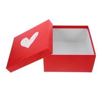 Baluue Boîte à Surprises en Carton Rouge 20X20X10 CM Coffret Présent Saint-Valentin et Mariage avec Couvercle Emballage pour Fleurs Bijoux ou Bonbons Boîte Décorative Polyvalente