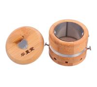 Baluue Boîte de Moxibustion en Bambou Portable, Facile à Utiliser, Pot de Moxibustion Marron pour Thérapie Corporelle et Relaxation Pratique