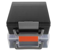 Baluue Boîte de Rangement AAA en Plastique et Fermeture Sécurisée Poignée Robuste avec Compartiments Catégorisés pour Gestion et Recyclage des Batteries pour Piles Alcalines