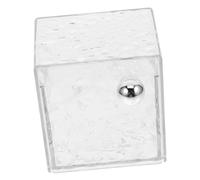 Baluue Boîte de Rangement Murale pour Coton Démaquillant Design sans Perçage Pet Abs Organisateur Cosmétique Transparent pour Salle de Bain Économiseur Espace et Facile à Nettoyer