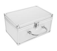 Baluue Boîte de Rangement pour Outils Argentée en Alliage D'aluminium Mallette Portable à Compartiments Multiples Boîte de Présentation pour Montre, pour Usage Professionnel et DIY