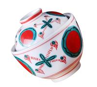 Baluue Bol à Soupe Japonerie en Céramique sous Glaçure Couvercle, Ensemble de Bols Colorés pour Soupe et Cuisson Vapeur, Vaisselle Cuisine Traditionnelle, 1 Pièce, Usage Quotidien