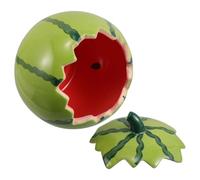 Baluue Bol en Céramique de Pastèque Couvercle Sécurisé, Design Créatif et Facile à Nettoyer, Fêtes Repas D'été