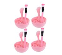 Baluue Bol Et Pinceau Pour Masque Facial - Ensemble De 4 Pièces Avec Bâtonnet Cuillère Doseur Éponge Nettoyante - Outil De Beauté Pour Femmes